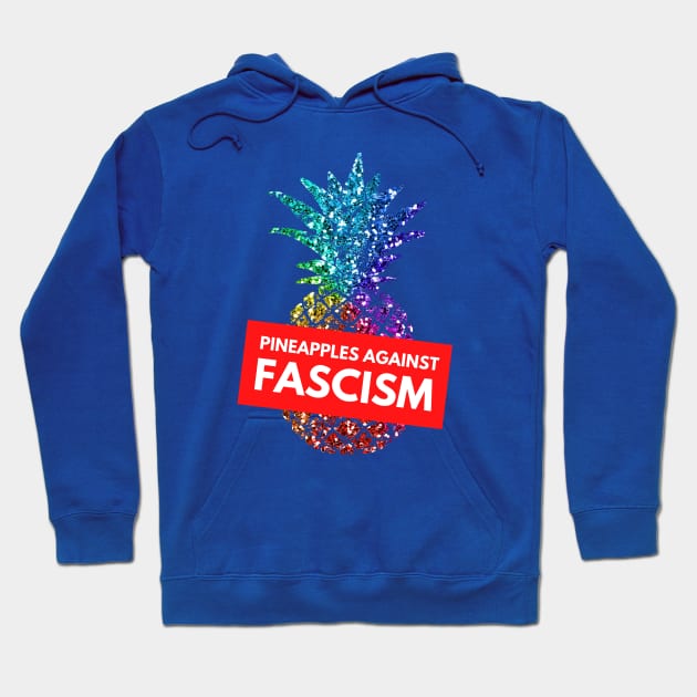 Pineapple Against Fascism (White) Hoodie by applebubble